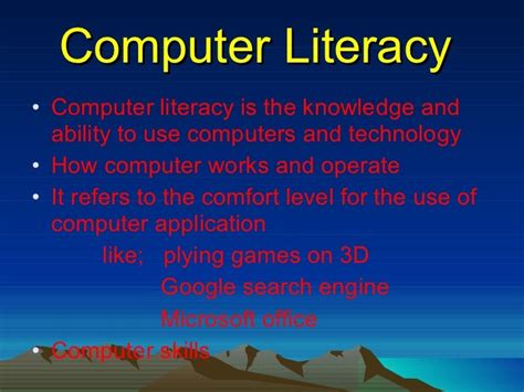 computer illiterate meaning